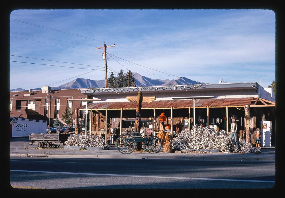 Trading post, Route 24, Buena Vista, Colorado (1991) photography in high resolution by John Margolies. Original from the…
