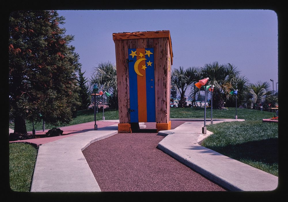 Stars and moon hole view 3, Castle Park Golf, Sherman Oaks, California (1981) photography in high resolution by John…