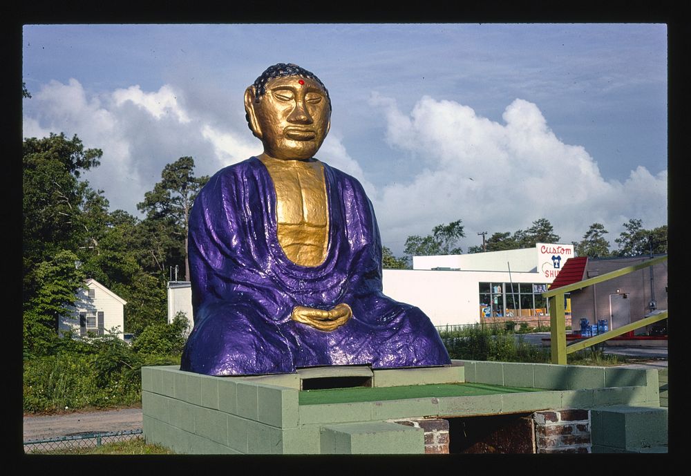 Buddha, Wacky Golf, Myrtle Beach, South Carolina (1979) photography in high resolution by John Margolies. Original from the…