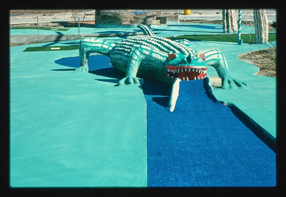 Lizard hole, Magic Carpet Golf, Route 98, Fort Walton Beach, Florida (1979) photography in high resolution by John…