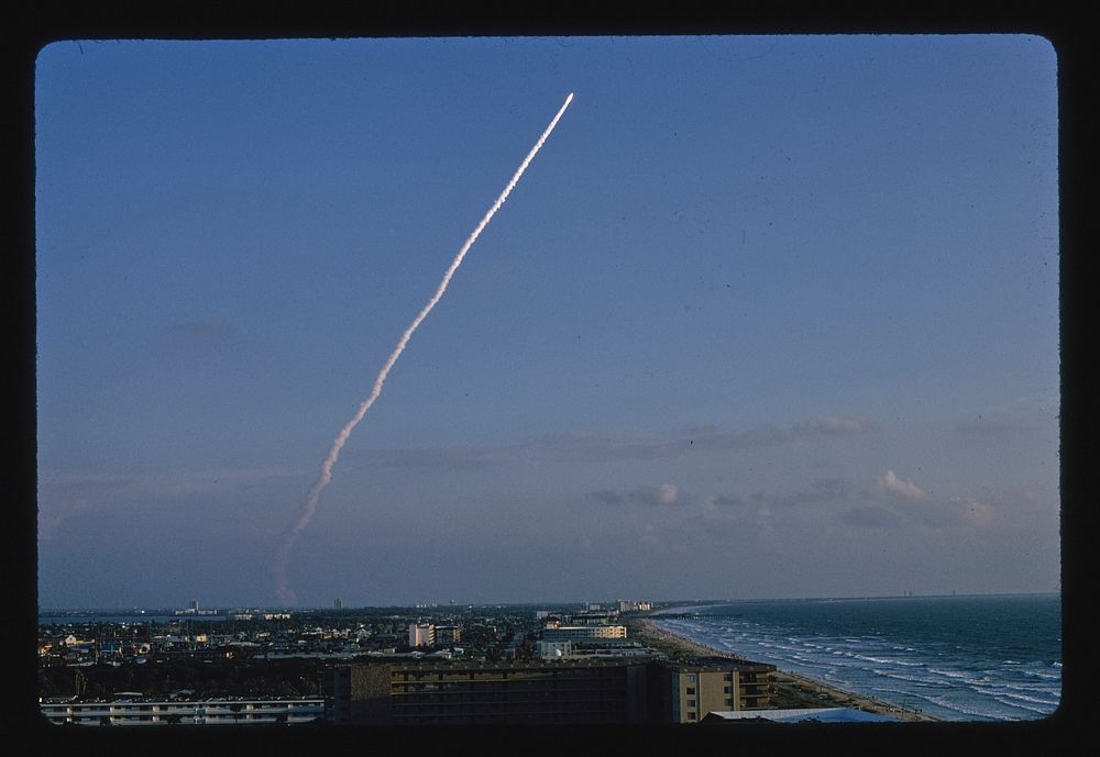 Discovery Space Shuttle Launch, Cocoa Beach, Florida (1990) photography in high resolution by John Margolies. Original from…