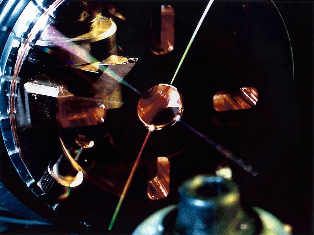 The copper accelerator structures are made up of more than 200 precision machined copper cells.