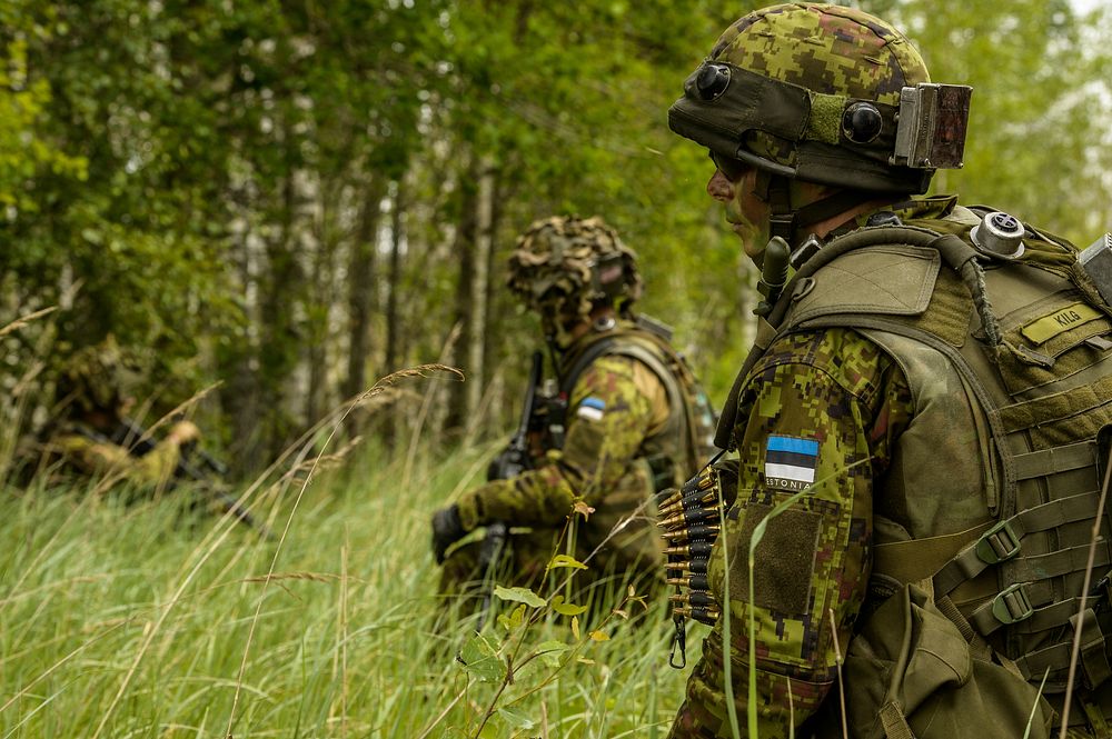Lanes TrainingEstonian Soldiers patrol a forest during a training lane at Adazi Training Area, Latvia, on June 12, 2014.…