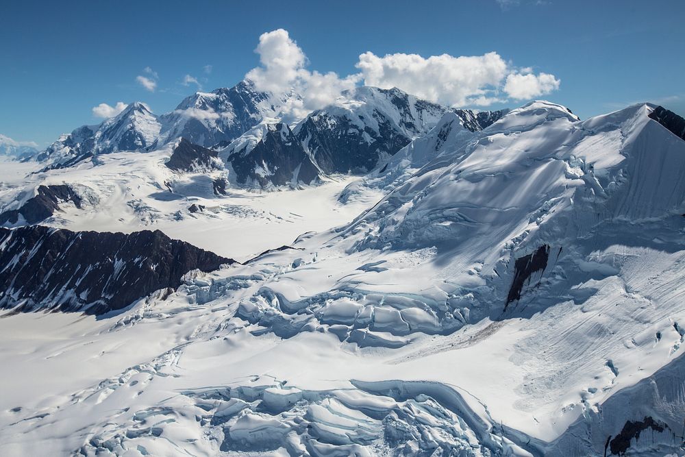 Head of Columbus Glacier and Mount St. Elias. Original public domain image from Flickr