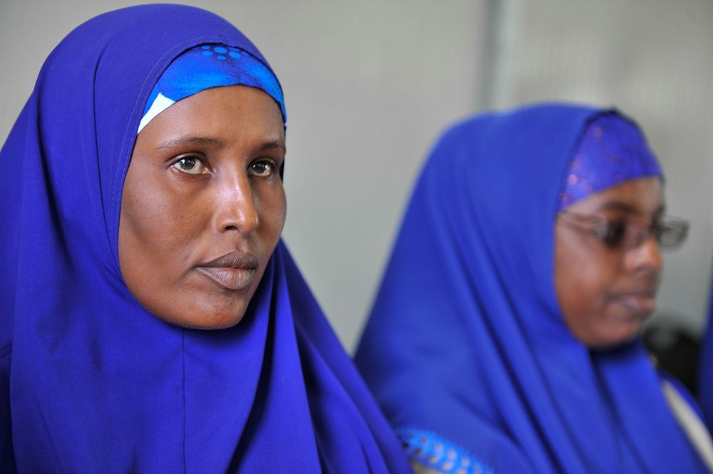 Senior Somali women Police Officers at a workshop on new policing model for Somali police officers held in Mogadishu…