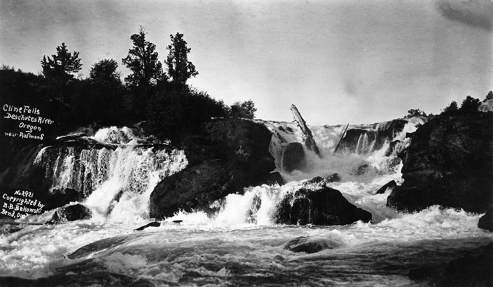 Cline Falls, Deschutes River, Oregon near Redmond - BakowskiDeschutes National Forest Historic Photo. Original public domain…