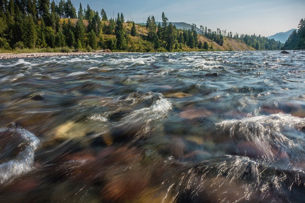 North Fork of the Flathead River. Original public domain image from Flickr