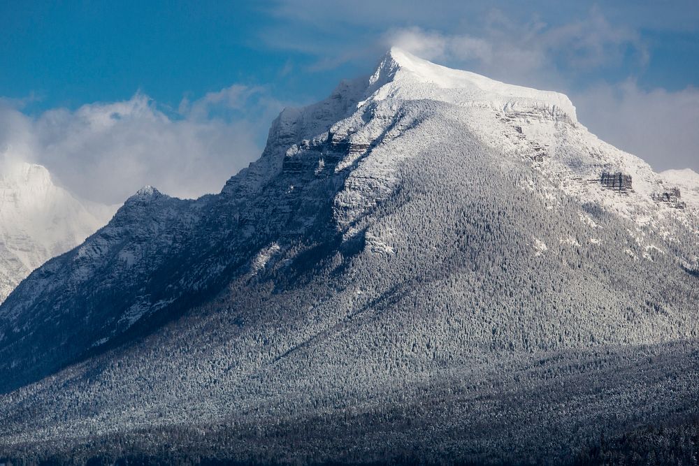 Mt. Brown after a Snow Storm. Original public domain image from Flickr