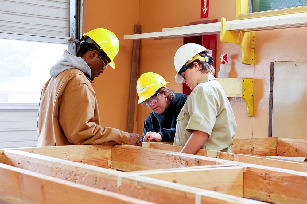Angell Job Corps Carpentry Students, Siuslaw National ForestCarpentry students construct shelves at Angell Job Corps on the…