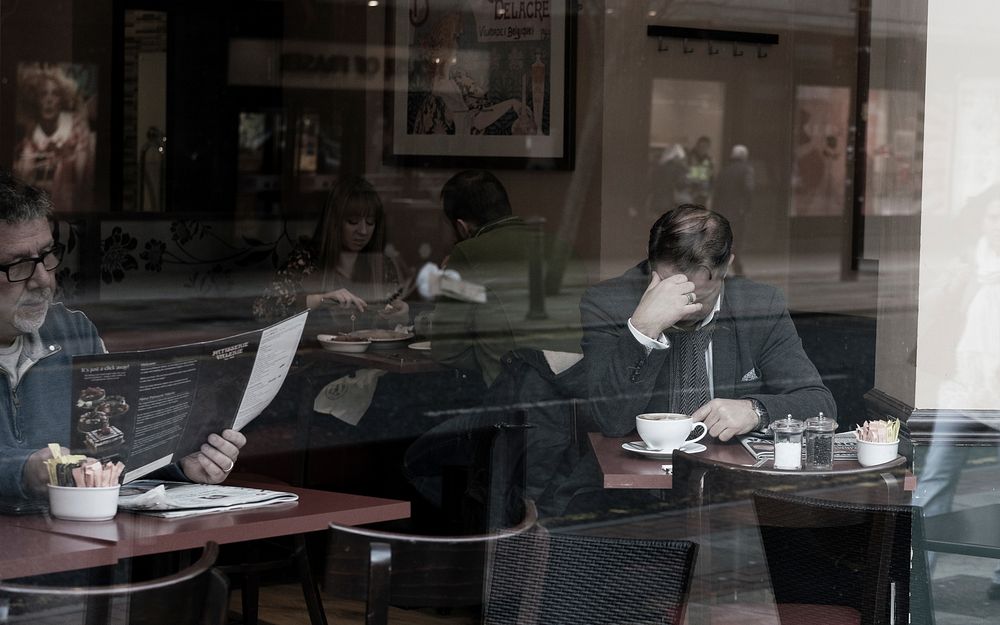 Scenes from a Manchester Cafe. Original public domain image from Flickr