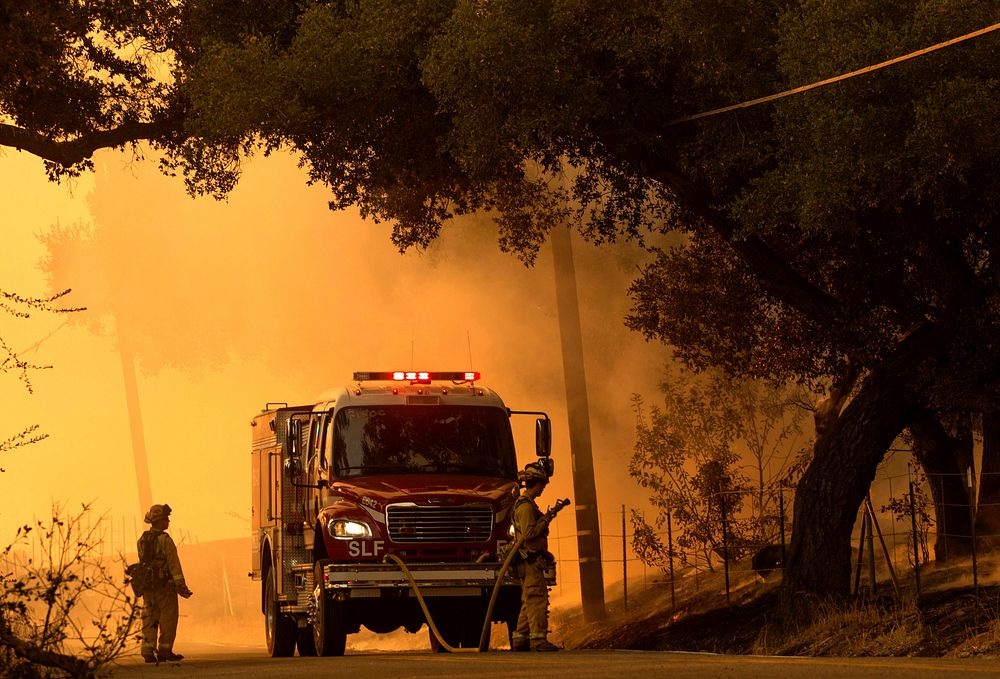 Thomas Fire, Los Padres National Forest, CA. Original public domain image from Flickr