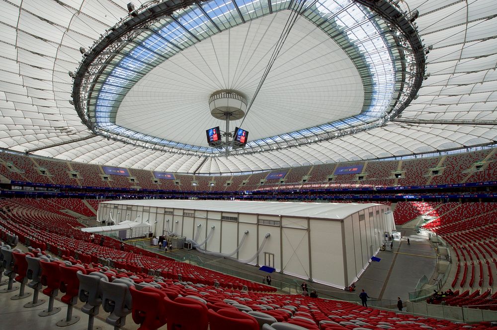 A Photo of the National Stadium in Poland.