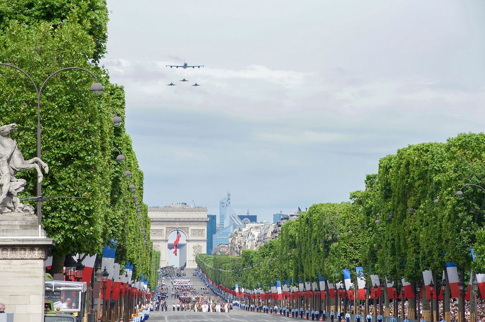 Champs-élysées parade in Paris, France. Original public domain image from Flickr