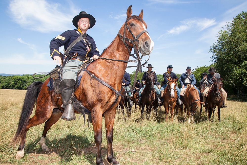 Cavalry Demonstration. Original public domain image from Flickr