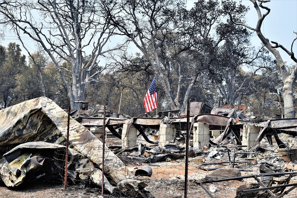 The Carr Fire is a 2018 California wildfire that burned in Shasta and Trinity counties. Original public domain image from…