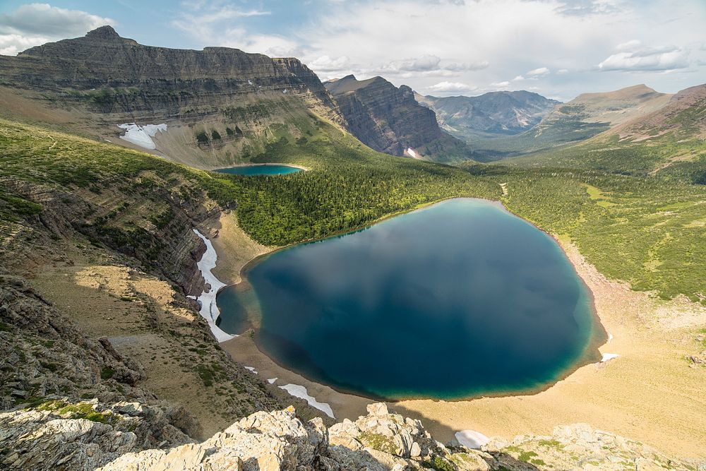 Pitamakan Lake From the Pass. Original public domain image from Flickr