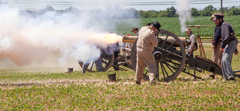 Confederate Artillery Demonstration. Original public domain image from Flickr