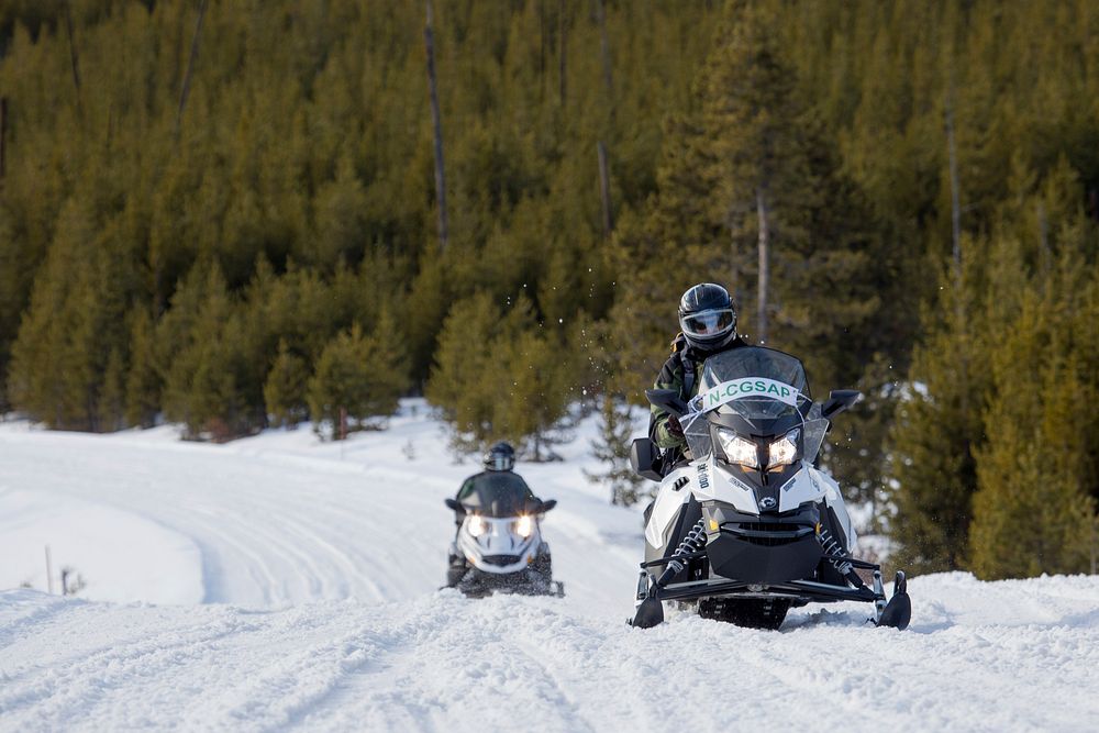 Non-commercially Guided Snowmobile Access Program. Original public domain image from Flickr