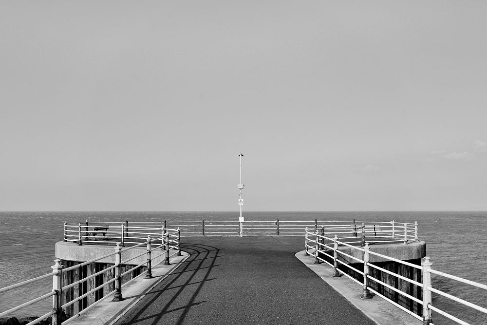 Morecambe Pier Pole. Original public domain image from Flickr