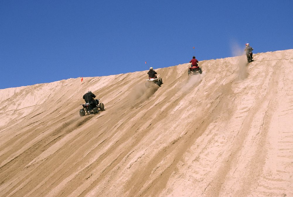 ATV riding Oregon Dunes NRA, Siuslaw National Forest.jpg. Original public domain image from Flickr