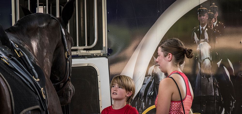 Today’s U.S. Department of Agriculture (USDA) Farmers Market celebrated "National Meet a Horse Day" with the officers and…