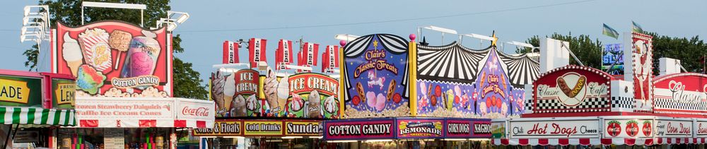 Food vendors at the Georgetown Fair, in Georgetown, IL. Original public domain image from Flickr