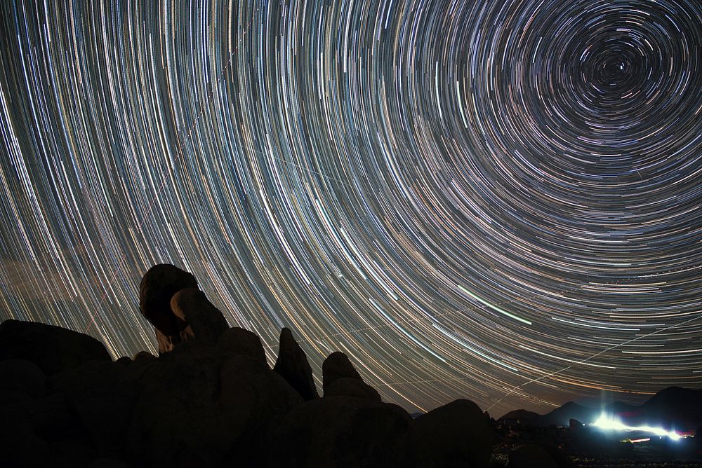 Beautiful circle stars, Alabama Hills. Original public domain image from Flickr