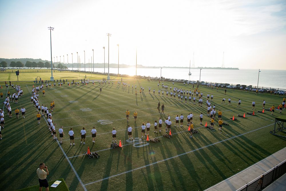 Soccer training on the field. Original public domain image from Flickr