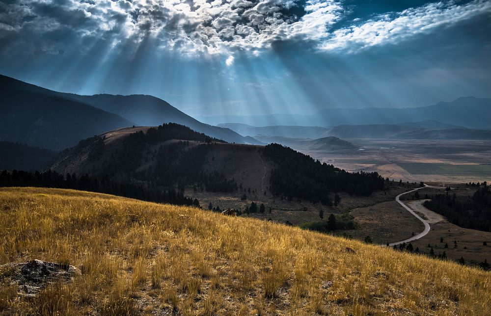 Road to Curtis Canyon. Original public domain image from Flickr