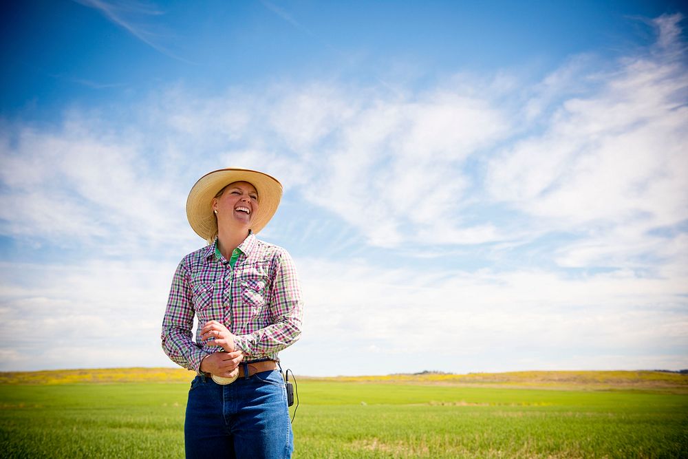 Amanda Gillett, who farms near Winnett, Mont., credits the moisture she still has in her dryland soil (despite only…