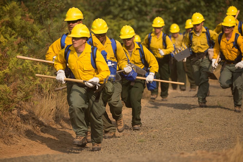 Firefighters, Umpqua National Forest Fires, 2017Umpqua NF Fires, 2017, Oregon. Original public domain image from Flickr