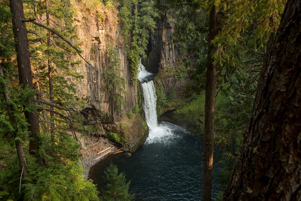 Toketee Falls, Umpqua National Forest. Original public domain image from Flickr