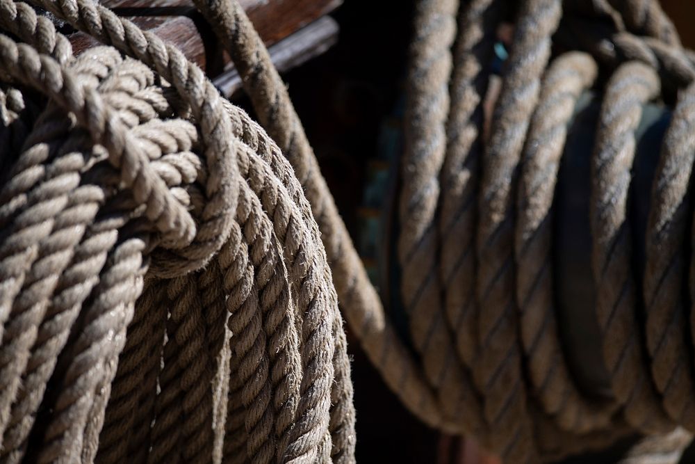 Sail ropes. Original public domain image from Flickr