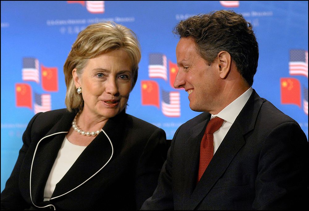 S&ED: July 27-28, 2009Secretary of State Hillary Clinton and Secretary of the Treasury Tim Geithner at the opening ceremony…