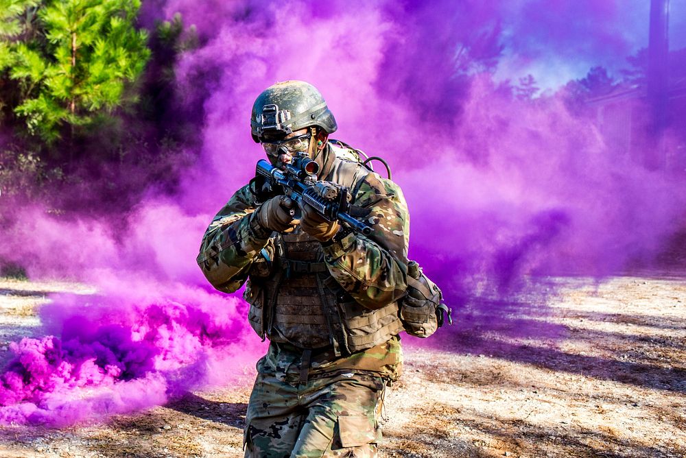 A U.S. Soldier a takes part in a training event, showcasing for the secretary of the Army the skills Soldiers acquire and…