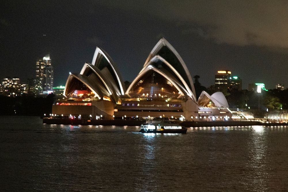 Sydney Opera House background. Original public domain image from Flickr