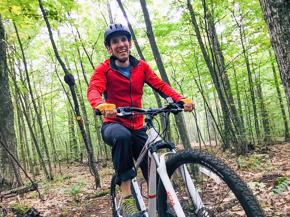 Dave de Vinck mountain bikes through the wilderness of the Adirondacks in northeastern New York, on Sept. 14, 2019. Courtesy…