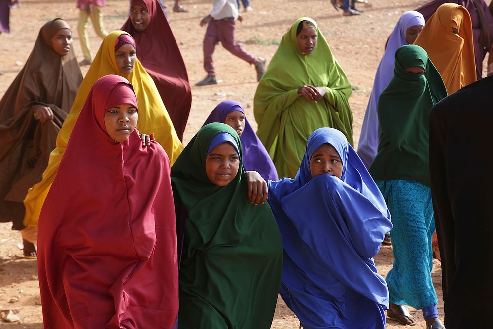 Residents of Baidoa flock to Dr. Ayub stadium for Eid ul-Fitri prayers to mark the end of the holy month of Ramadan in…