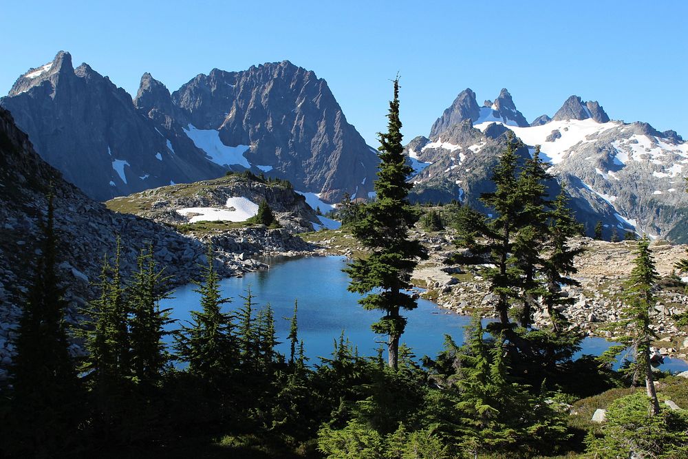 Morning at Tank Lakes, Alpine Lakes Wilderness on the Mt. Baker-Snoqualmie National Forest. Photo by Matthew Tharp. Original…