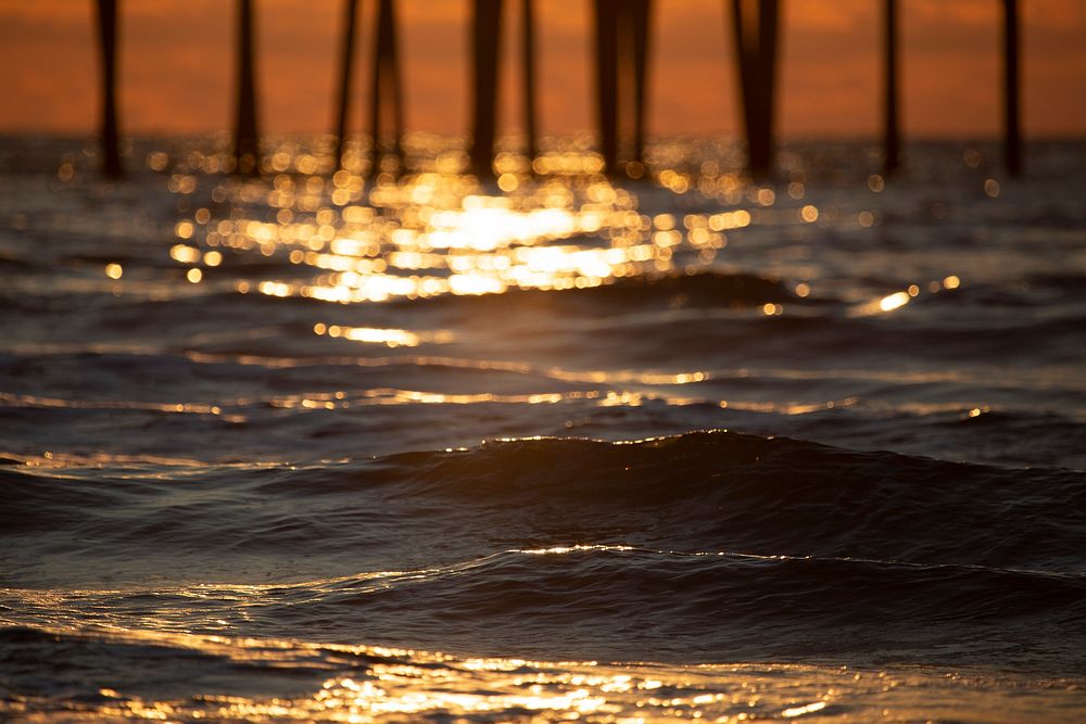 Ventnor Beach Pier, Oct. 18, 2020Sunrise on the beach in Ventnor City, New Jersey. Original public domain image from Flickr