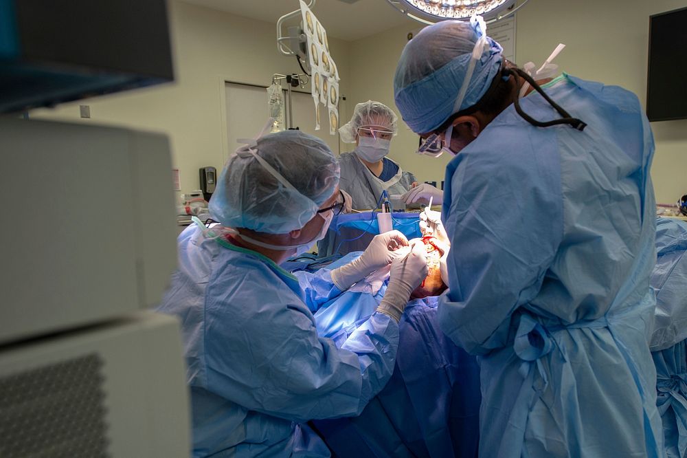 200605-N-VI515-1072 SAN DIEGO (June 5, 2020) Landon Oprandy undergoing a craniofacial reconstructive surgery at Naval…