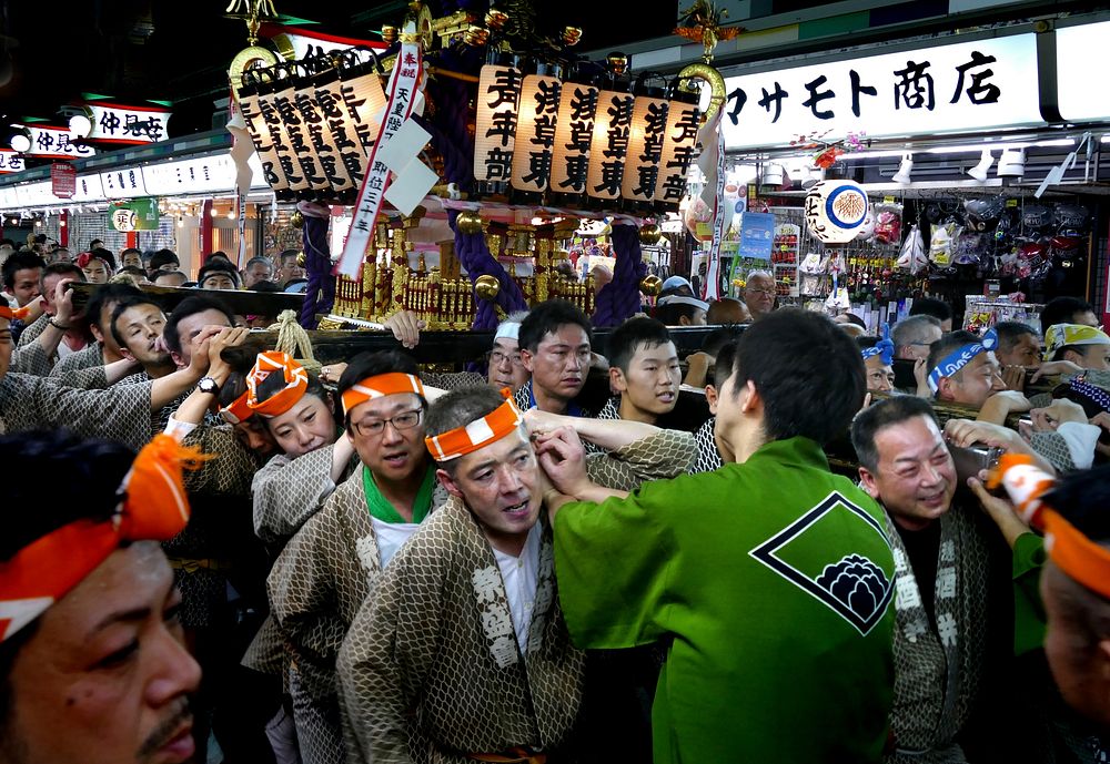 Shinto Festival participant, Asakusa, Tokyo. Original public domain image from Flickr