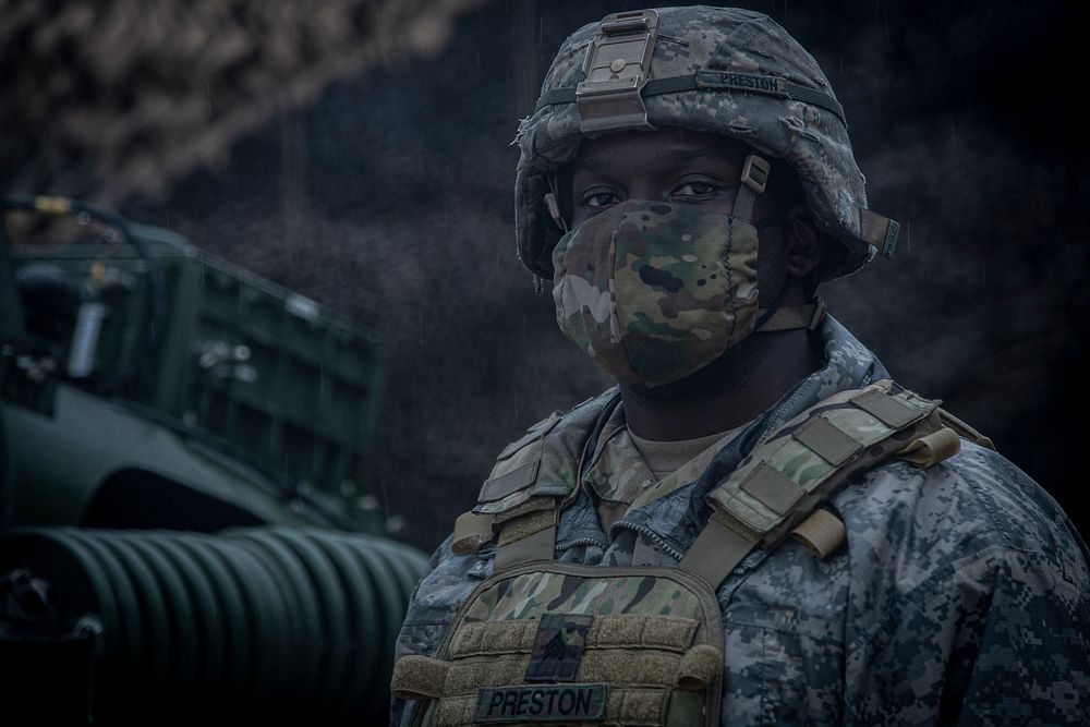 U.S. Army Sgt. Kevan Preston with the New Jersey National Guard’s Bravo Battery, 3-112th Field Artillery, 44th Infantry…