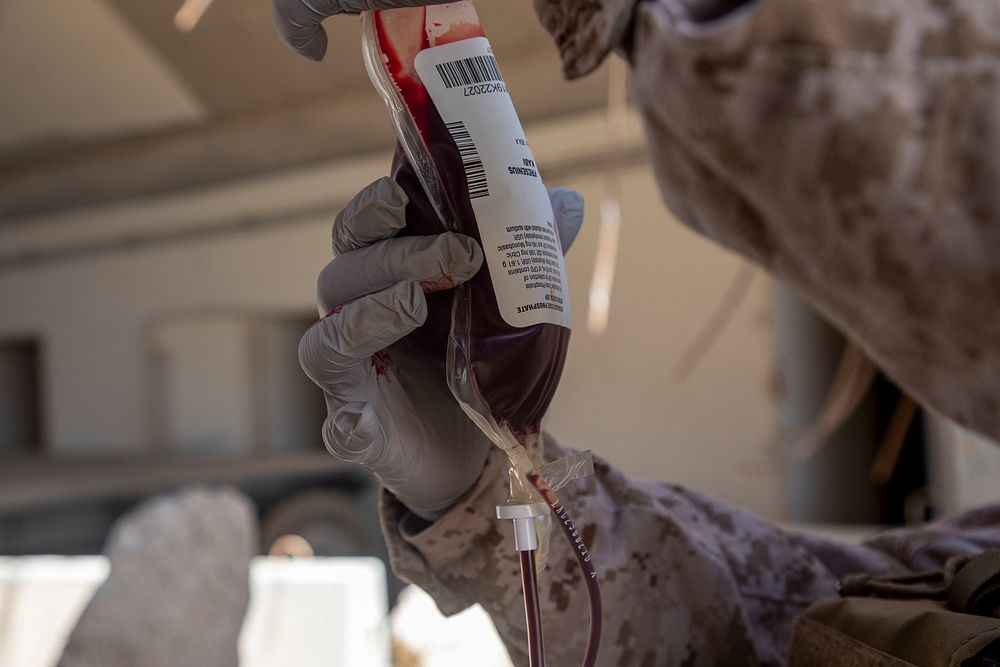 A U.S. Navy Hospital Corpsman, assigned to Special Purpose Marine Air-Ground Task Force - Crisis Response - Central Command…
