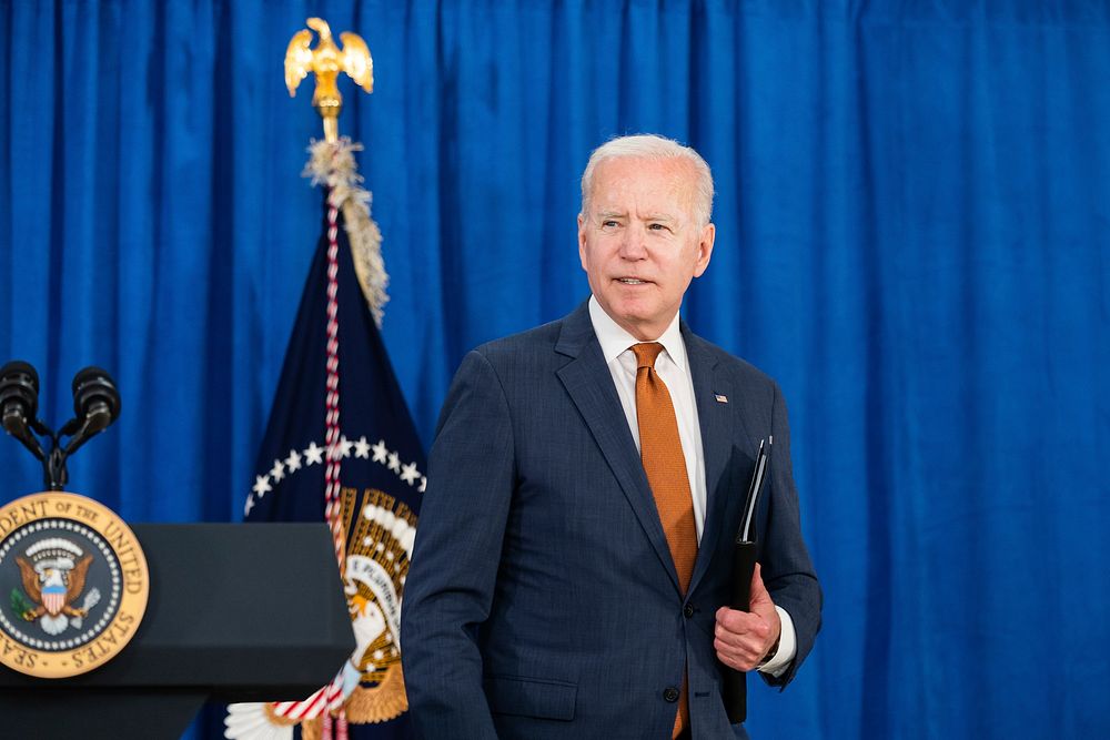 President Joe Biden delivers remarks on the May jobs report on Friday, June 4, 2021, at the Rehoboth Beach Convention Center…