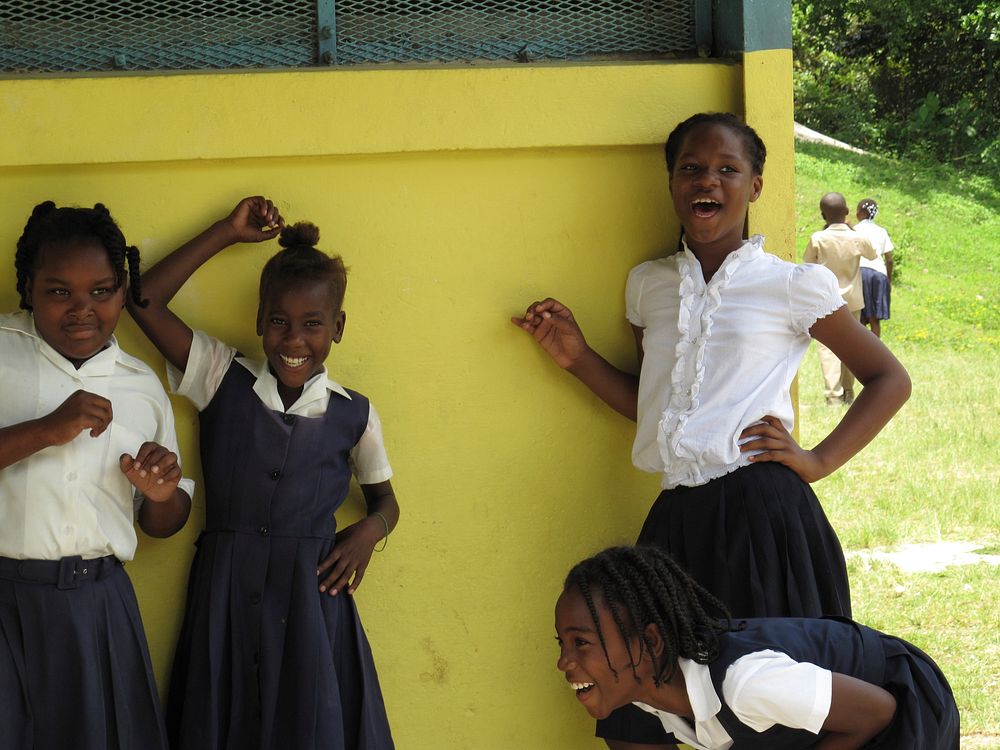 School girls in Jamaica. Original public domain image from Flickr