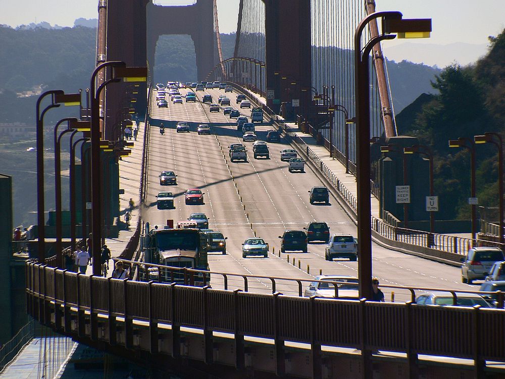 The Golden Gate Bridge. Original public domain image from Flickr