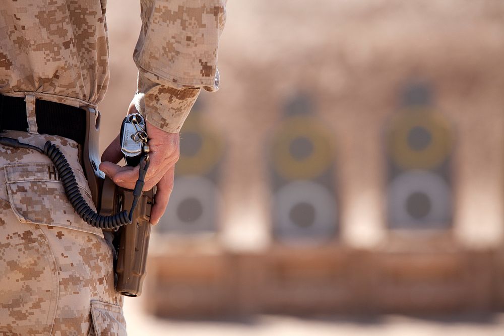 U.S. Marine Corps Staff Sgt. Caleb Hall, assigned to the Mobile Strike Force Team with the II Marine Expeditionary Force…