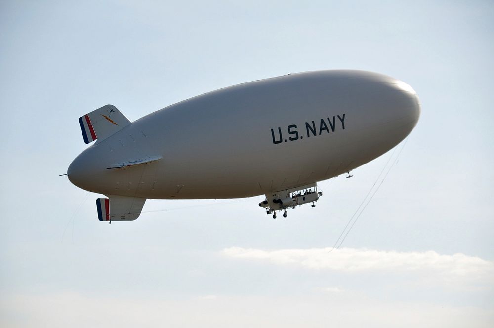 The Navy???s MZ-3A manned airship launches from the Fernandina Beach Municipal Airport for a flight demonstration for…