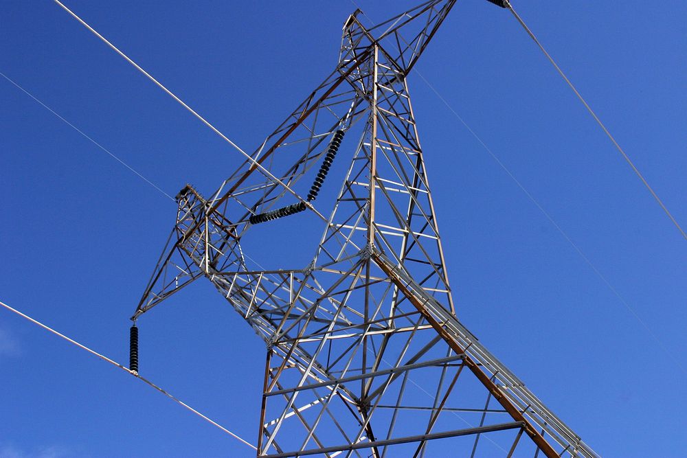 Power lines in Gaylord, Michigan. Original public domain image from Flickr